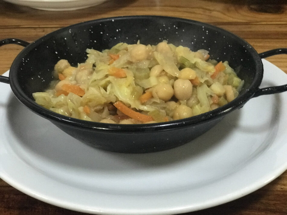 Garbanzos con verduras