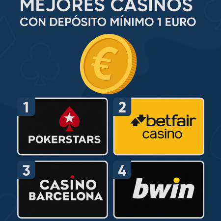 Mejores casinos con depósito mínimo 1 euro | septiembre de 2026