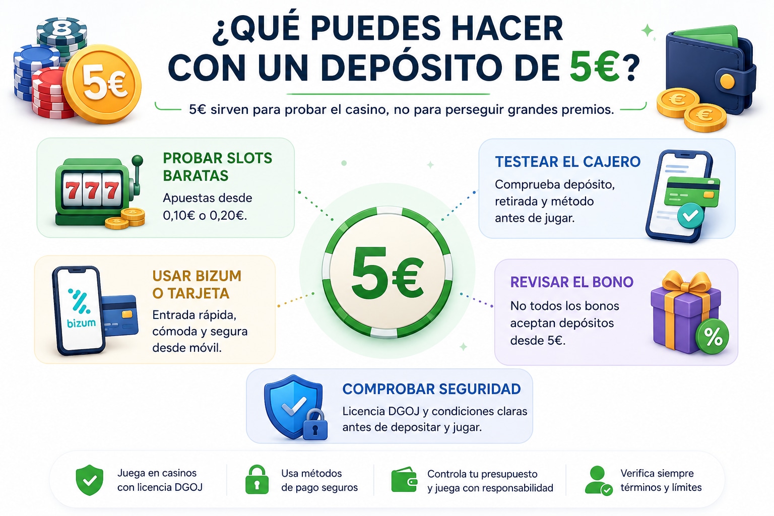 Casinos con Depósito Mínimo de 5 Euros en España ⭐ septiembre 2026