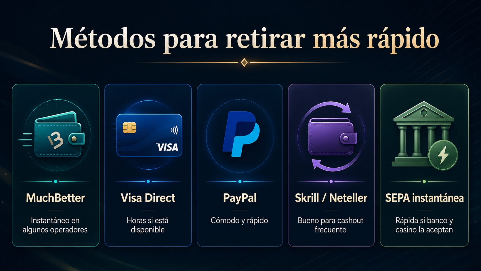 Casinos con Retirada Inmediata en España 2026 - ¡Cobra en Minutos!
